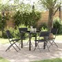 Conjunto de Comedor de Jardín 5 pcs Negro en Sillas de jardín | Comprar online en Foru.es