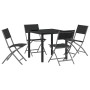 Conjunto de Comedor de Jardín 5 pcs Negro en Sillas de jardín | Comprar online en Foru.es
