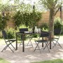 Conjunto de Comedor de Jardín 5 pcs Negro en Sillas de jardín | Comprar online en Foru.es