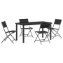 Conjunto de Comedor de Jardín 5 pcs Negro en Sillas de jardín | Comprar online en Foru.es