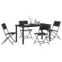 Conjunto de Comedor de Jardín 5 pcs Negro en Sillas de jardín | Comprar online en Foru.es