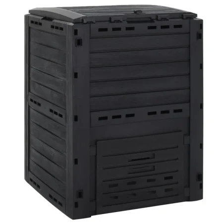 Compostador de jardín negro 280 L polipropileno de vidaXL, Compostadores - Ref: Foro24-152202, Precio: 82,64 €, Descuento: %