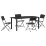 Conjunto de Comedor de Jardín 5 pcs Negro en Sillas de jardín | Comprar online en Foru.es