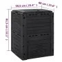 Compostador de jardín negro 280 L polipropileno de vidaXL, Compostadores - Ref: Foro24-152202, Precio: 82,64 €, Descuento: %