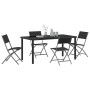 Conjunto de Comedor de Jardín 5 pcs Negro en Sillas de jardín | Comprar online en Foru.es
