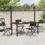 Conjunto de Comedor de Jardín 5 pcs Negro en Sillas de jardín | Comprar online en Foru.es