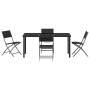 Conjunto de Comedor de Jardín 5 pcs Negro en Sillas de jardín | Comprar online en Foru.es