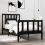 Estructura de cama madera maciza individual negra 75x190 cm de vidaXL, Camas y somieres - Ref: Foro24-3104092, Precio: 123,14...