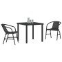 Conjunto de Comedor de Jardín 3 pcs Negro en Sillas de jardín | Comprar online en Foru.es