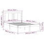 Estructura de cama madera maciza 120x190 cm de vidaXL, Camas y somieres - Ref: Foro24-3104188, Precio: 117,59 €, Descuento: %