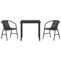 Conjunto de Comedor de Jardín 3 pcs Negro en Sillas de jardín | Comprar online en Foru.es