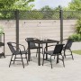 Conjunto de Comedor de Jardín 5 pcs Negro en Sillas de jardín | Comprar online en Foru.es