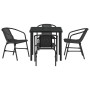 Conjunto de Comedor de Jardín 5 pcs Negro en Sillas de jardín | Comprar online en Foru.es