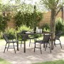 Conjunto de Comedor de Jardín 5 pcs Negro en Sillas de jardín | Comprar online en Foru.es