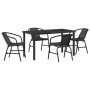 Conjunto de Comedor de Jardín 5 pcs Negro en Sillas de jardín | Comprar online en Foru.es