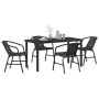 Conjunto de Comedor de Jardín 5 pcs Negro en Sillas de jardín | Comprar online en Foru.es