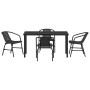 Conjunto de Comedor de Jardín 5 pcs Negro en Sillas de jardín | Comprar online en Foru.es