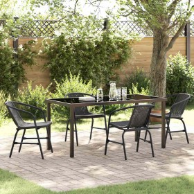Conjunto de Comedor de Jardín 5 pcs Negro en Sillas de jardín | Comprar online en Foru.es