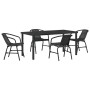 Conjunto de Comedor de Jardín 5 pcs Negro en Sillas de jardín | Comprar online en Foru.es