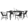 Conjunto de Comedor de Jardín 5 pcs Negro en Sillas de jardín | Comprar online en Foru.es