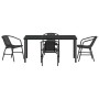 Conjunto de Comedor de Jardín 5 pcs Negro en Sillas de jardín | Comprar online en Foru.es