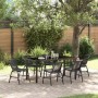 Conjunto de Comedor de Jardín 7 pcs Negro en Sillas de jardín | Comprar online en Foru.es
