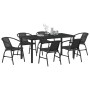 Conjunto de Comedor de Jardín 7 pcs Negro en Sillas de jardín | Comprar online en Foru.es