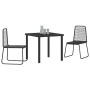 Conjunto de Comedor de Jardín 3 pcs Negro en Sillas de jardín | Comprar online en Foru.es