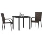 Conjunto de Comedor de Jardín 3 pcs Marrón en Sillas de jardín | Comprar online en Foru.es