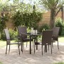 Conjunto de Comedor de Jardín 5 pcs Marrón Poliratán en Sillas de jardín | Comprar online en Foru.es