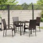 Conjunto de Comedor de Jardín 5 pcs Marrón Poliratán en Sillas de jardín | Comprar online en Foru.es