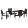 Conjunto de Comedor de Jardín 5 pcs Marrón en Sillas de jardín | Comprar online en Foru.es
