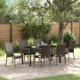 Conjunto de Comedor de Jardín 7 pcs Marrón en Sillas de jardín | Comprar online en Foru.es