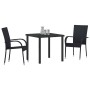 Conjunto de Comedor de Jardín 3 pcs Negro en Sillas de jardín | Comprar online en Foru.es