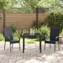 Conjunto de Comedor de Jardín 3 pcs Negro en Sillas de jardín | Comprar online en Foru.es