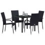 Conjunto de Comedor de Jardín 5 pcs Negro en Sillas de jardín | Comprar online en Foru.es
