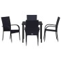 Conjunto de Comedor de Jardín 5 pcs Negro en Sillas de jardín | Comprar online en Foru.es