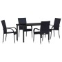 Conjunto de Comedor de Jardín 5 pcs Negro en Sillas de jardín | Comprar online en Foru.es