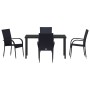 Conjunto de Comedor de Jardín 5 pcs Negro en Sillas de jardín | Comprar online en Foru.es