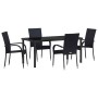Conjunto de Comedor de Jardín 5 pcs Negro en Sillas de jardín | Comprar online en Foru.es