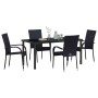 Conjunto de Comedor de Jardín 5 pcs Negro en Sillas de jardín | Comprar online en Foru.es