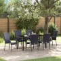 Conjunto de Comedor de Jardín 7 pcs Negro en Sillas de jardín | Comprar online en Foru.es