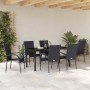 Conjunto de Comedor de Jardín 7 pcs Negro en Sillas de jardín | Comprar online en Foru.es
