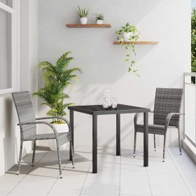Conjunto de Comedor de Jardín 3 pcs Gris en Sillas de jardín | Comprar online en Foru.es
