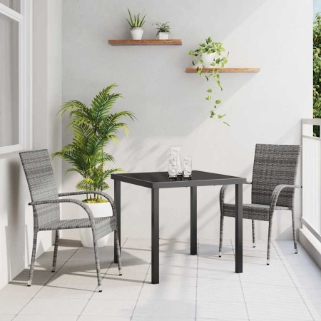 Conjunto de Comedor de Jardín 3 pcs Gris en Sillas de jardín | Comprar online en Foru.es
