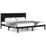 Estructura de cama de madera maciza de pino negra 200x200 cm de vidaXL, Camas y somieres - Ref: Foro24-3104177, Precio: 178,7...