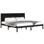 Estructura de cama de madera maciza de pino negra 200x200 cm de vidaXL, Camas y somieres - Ref: Foro24-3104177, Precio: 178,7...