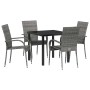 Conjunto de Comedor de Jardín 5 pcs Gris en Sillas de jardín | Comprar online en Foru.es