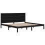 Estructura de cama de madera maciza de pino negra 200x200 cm de vidaXL, Camas y somieres - Ref: Foro24-3104177, Precio: 178,7...