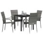 Conjunto de Comedor de Jardín 5 pcs Gris en Sillas de jardín | Comprar online en Foru.es